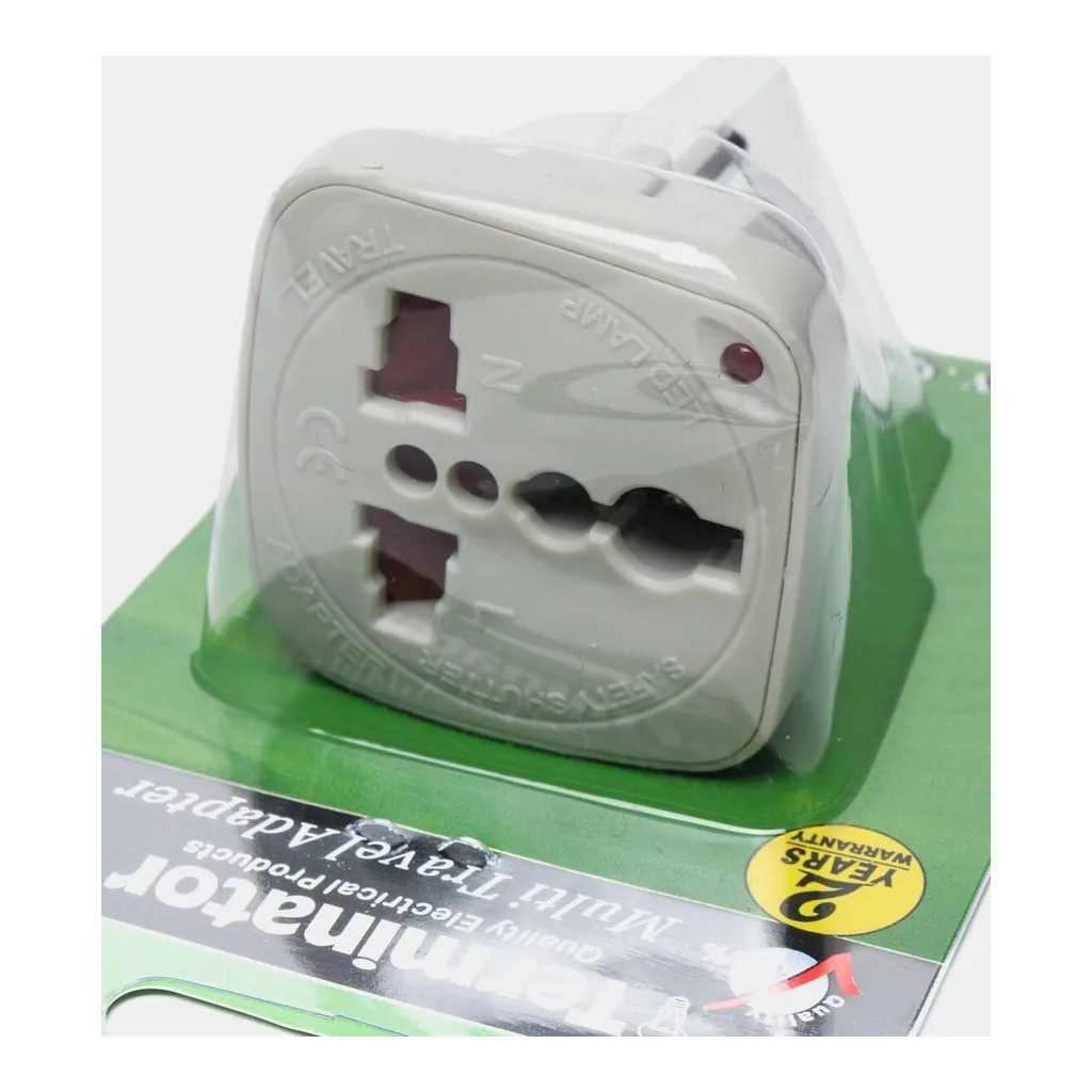 e8b0c2dc62fcfbf3e05db440907836db-hi.jpg Terminator Multi Travel Adaptor Suchko To Universal Power Adapter UK/US/AU to EU Converter With Shutter & Indicator (TL15)