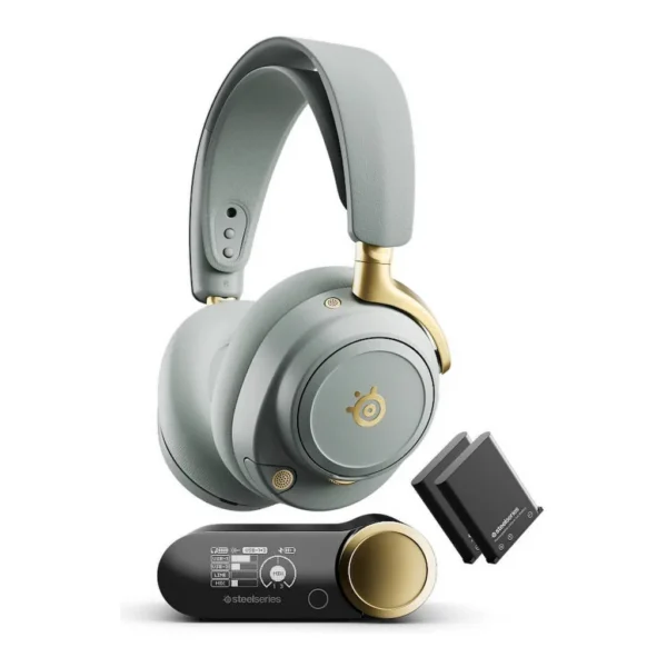 ea9f871b33e5267ca87ec33baadcf2c2-hi.jpg SteelSeries Arctis Nova Elite Wireless Headphones, 40 mm Carbon Fiber Drivers, ClearCast Gen 2.X, 96kHz/24bit Hi-Res Audio, ANC, Infinite Power System, Sage & Gold