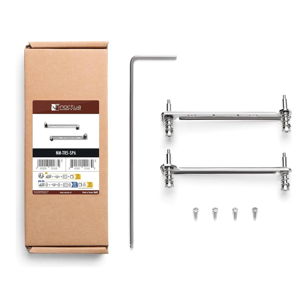 Noctua NM-TR5 SP6 CPU Cooler Mounting Kit, Silver | NM-TR5-SP6 - Image 2 Noctua NM-TR5 SP6 CPU Cooler Mounting Kit, Silver | NM-TR5-SP6