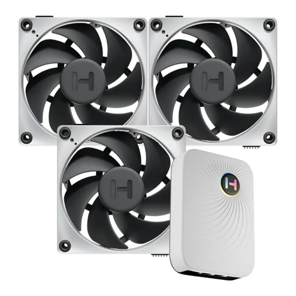 HYTE THICC FP12 Digital Processor Cooling with Nexus Portal NP50 | FAN-HYTE-FP12-BW-3NP - Image 1 HYTE THICC FP12 Digital Processor Cooling with Nexus Portal NP50 | FAN-HYTE-FP12-BW-3NP
