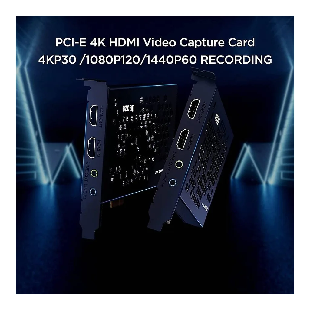 ezcap324B Internal PCIe HDMI Capture Card, 4K30 and 1080p120, Grey - Image 10 ezcap324B Internal PCIe HDMI Capture Card, 4K30 and 1080p120, Grey