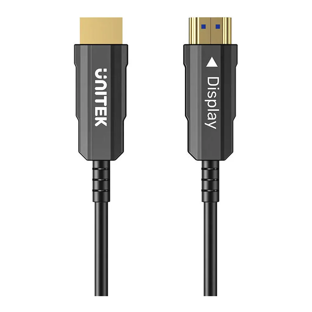 f3e57d31602d55703ce70a5146c025e7-hi.jpg Unitek 4K 60Hz HDMI Fiber Optic Cable, 4K@60Hz Resolution, 18Gbps Data Speed Transfer, HDR, Dolby Vision, HDCP2.2, ARC, 3D, Alloy Housing Material, 100M Cable Length, Black