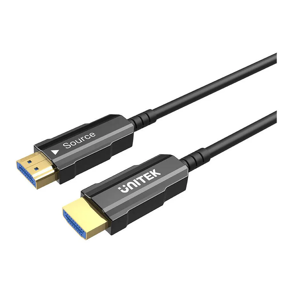 f41aed2059a9cdac5fdfc23194ec3c41-hi.jpg Unitek 4K 60Hz HDMI Fiber Optic Cable, 4K@60Hz Resolution, 18Gbps Data Speed Transfer, HDR, Dolby Vision, HDCP2.2, ARC, 3D, Alloy Housing Material, 100M Cable Length, Black