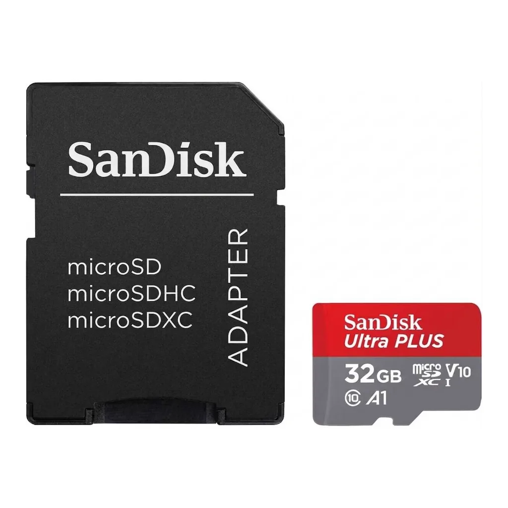 f4caebc02d137b8b09baf3c3830fb08a-hi.jpg SanDisk Ultra Plus 32GB MicroSD Memory Card With Adapter, Premium Transfer Speeds Up to 130MB/s, Class 10 FHD Video Recording & Playback, Ideal For Mobile Phone & Tablets | SDSQUB3-032G-ATGIA