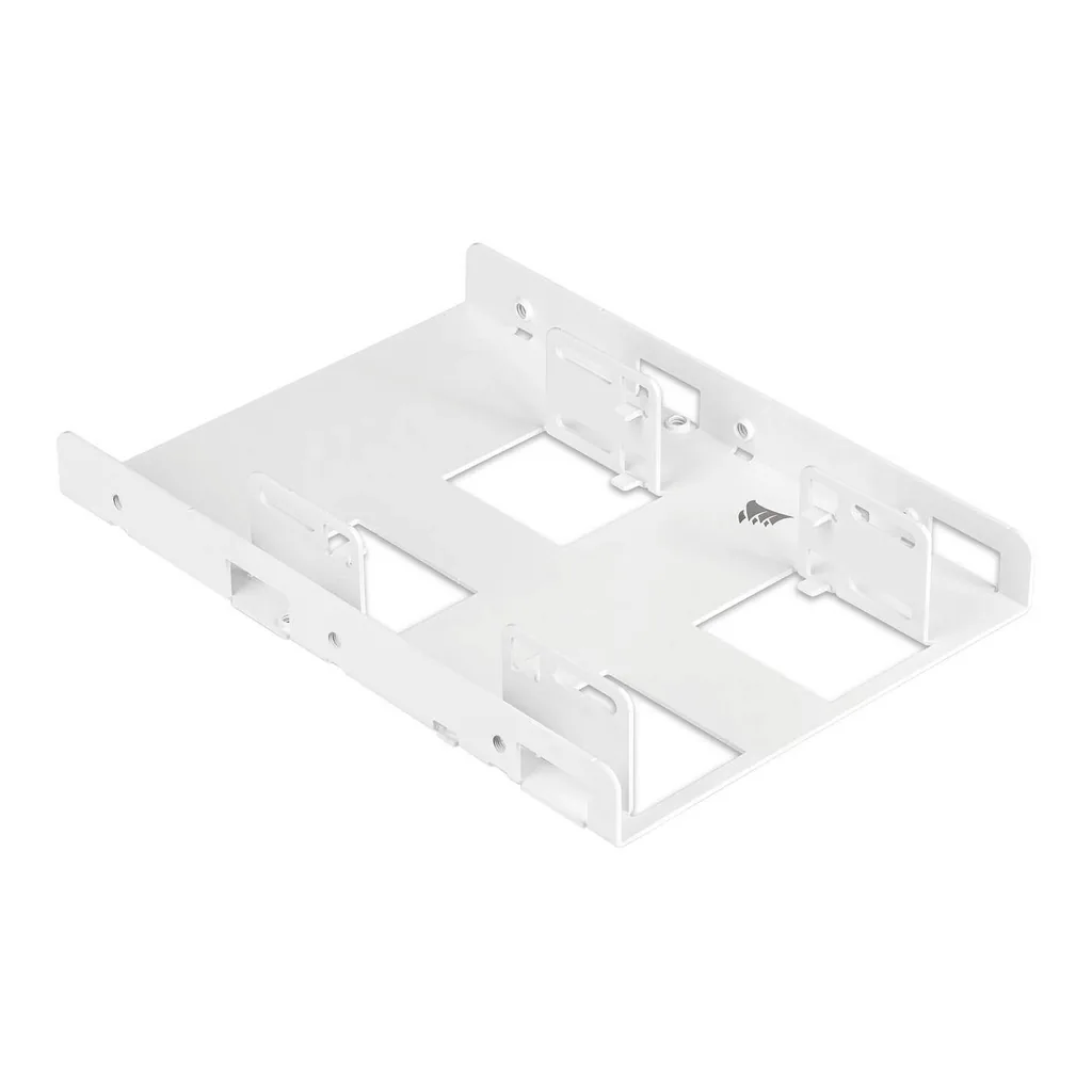 Corsair Dual 2.5" to 3.5" Drive Mounting Bracket, White | CSSD-BRKT2W - Image 1 Corsair Dual 2.5" to 3.5" Drive Mounting Bracket, White | CSSD-BRKT2W