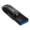 f8ea4107d990f2b37a57b95955aecce1-hi.jpg SanDisk 128GB Ultra Dual Drive Go 2-in-1 Flash Drive, 128GB Capacity, Type-A and Type-C Connectors, USB 3.2 Gen 1, 150 MB/s Max Read Speed, Swivel Cover with Keyring Hole, Black | SDDDC3-128G-G46