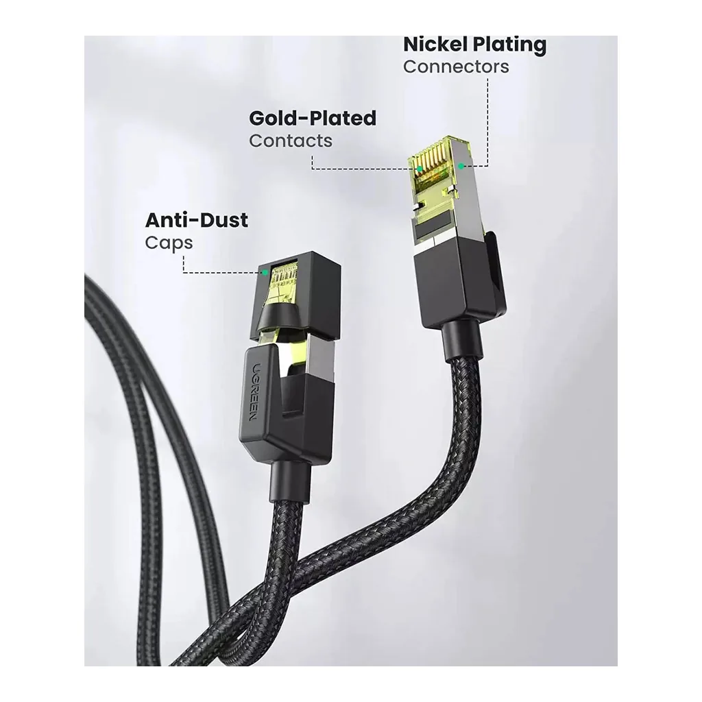f93a06c0d0351fb5fcb75e18d42fbabb-hi.jpg UGREEN Cat 7 Shielded RJ45 Ethernet Cable 5M Braided Round Network LAN Cable 10Gbps High-Speed Internet Cable 600MHz Bandwidth for Router Modem, Black