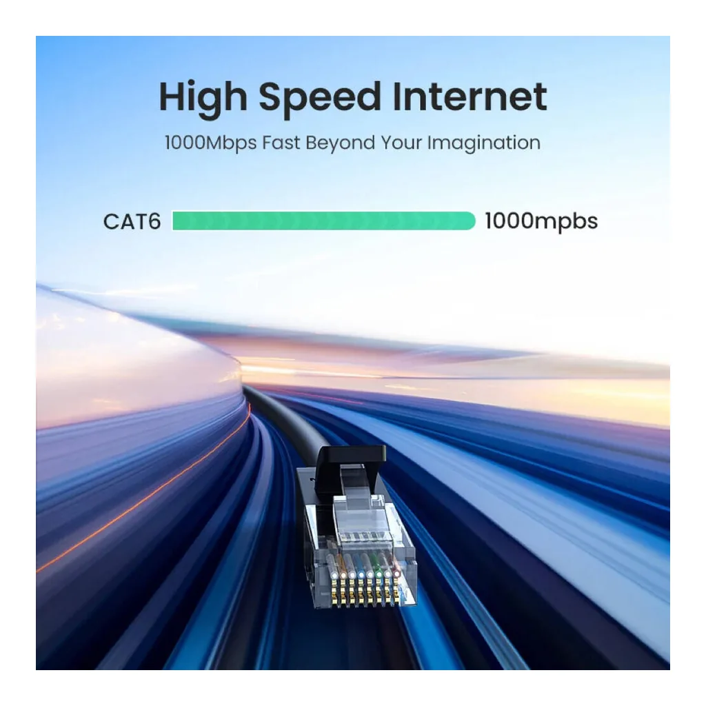 f99cb5f7bed14ed364a0f00a1553e448-hi.jpg UGREEN 20168 CAT6 UTP LAN Cable (26AWG-CCA) 30 Meter, Black