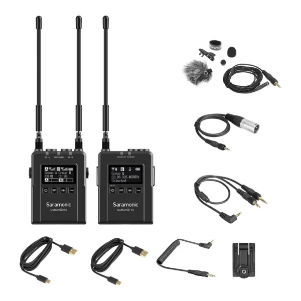 f9e55009b96683d30f351907ecffabfa-hi.jpg Saramonic Advanced Wireless UHF Lavalier System with Dual-Channel Camera-Mount Receiver