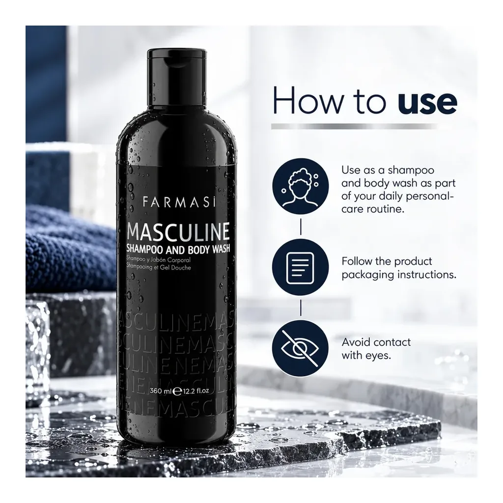 farmasi-1001832-04 Farmasi Masculine Shampoo & Body Wash