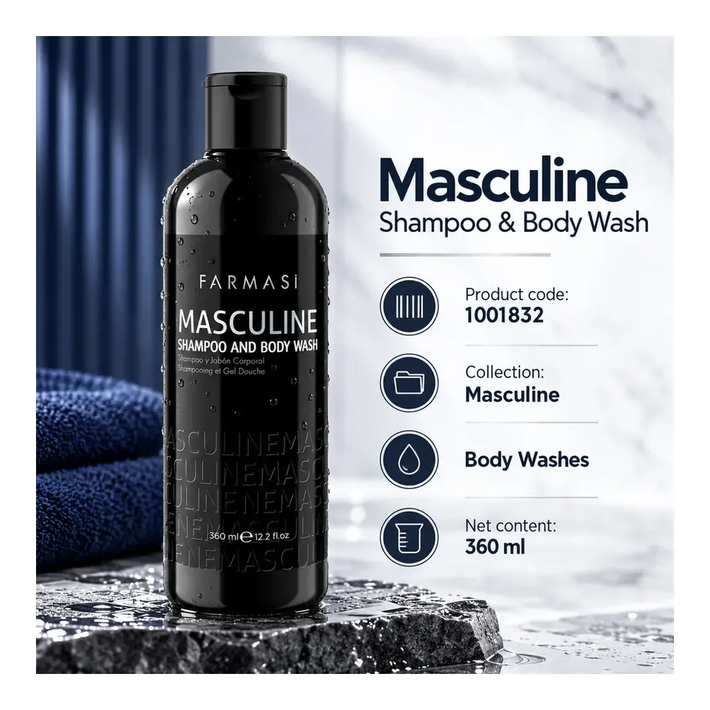 farmasi-1001832-09 Farmasi Masculine Shampoo & Body Wash