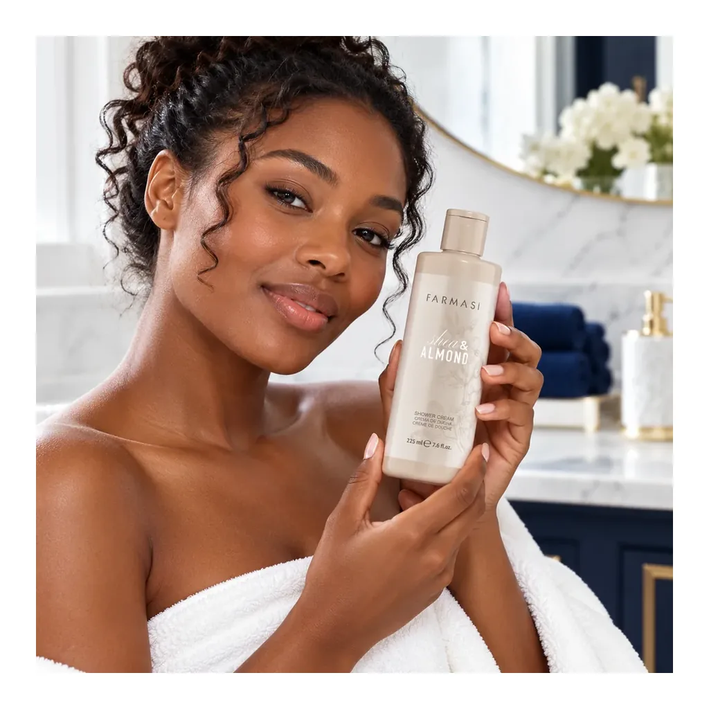 farmasi-1002341-shea-butter-almond-shower-cream-03-lifestyle Farmasi Shea Butter & Almond Shower Cream