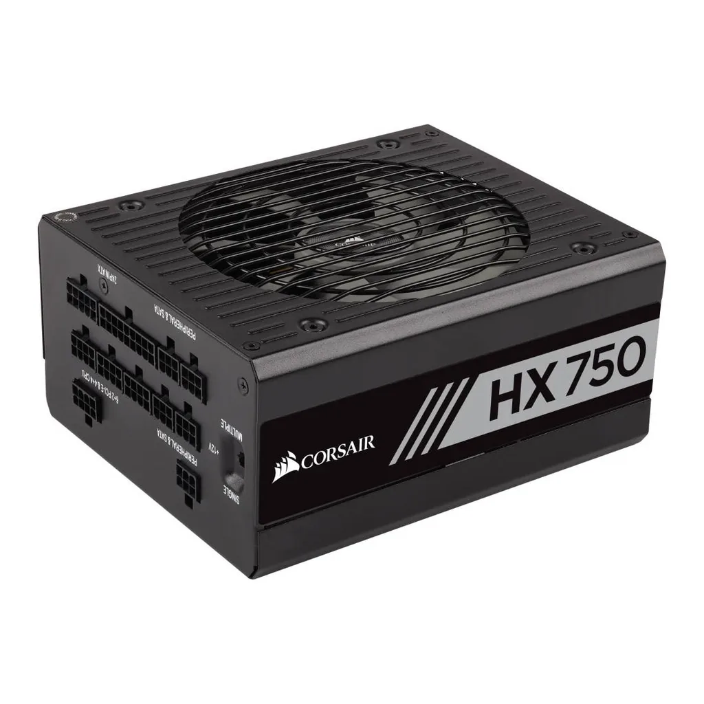 fba3cd0ab765fb97d854b40585af2ddb-hi.jpg Corsair HX750 750W Watt Power Supply, 80 PLUS Efficiency Platinum, Fully Modular, ATX Form Factor, Fluid Dynamic Fan Bearing, Active PFC, Black | CP-9020137-UK