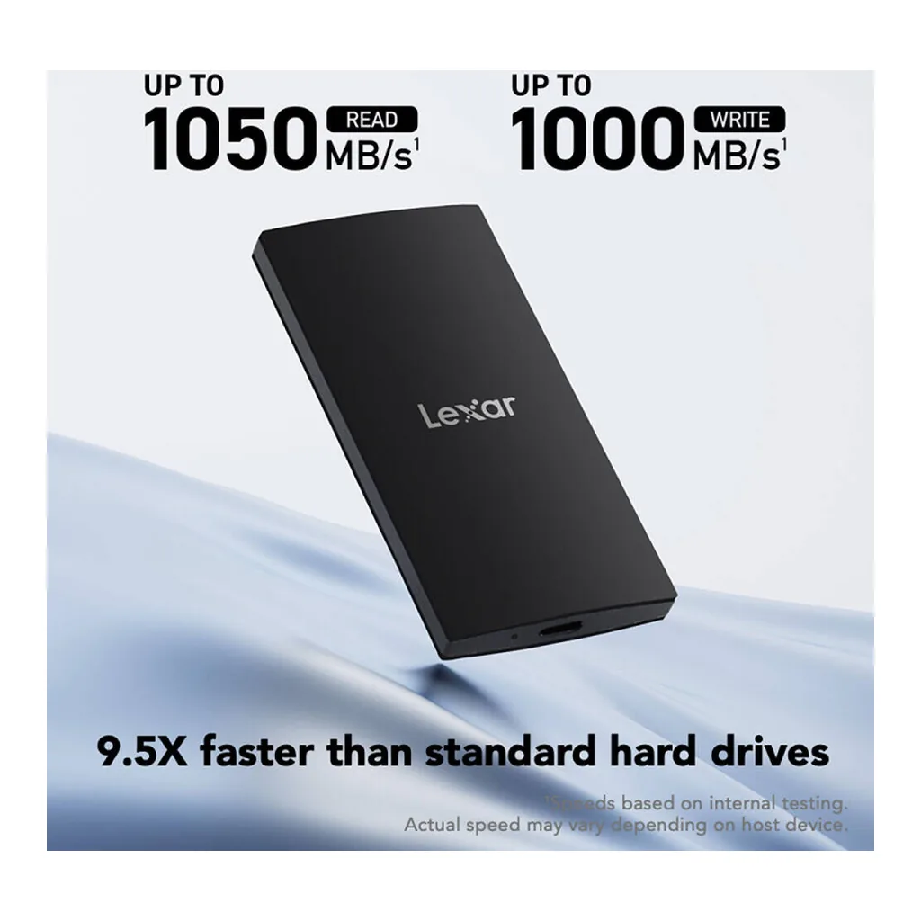 fbae4a4938f3626cbc04f18c35656263-hi.jpg Lexar SL300 Portable SSD, 2TB Capacity, 1050MB/s High-Speed USB-C External Storage, Black | LSL300002T-RNBNG