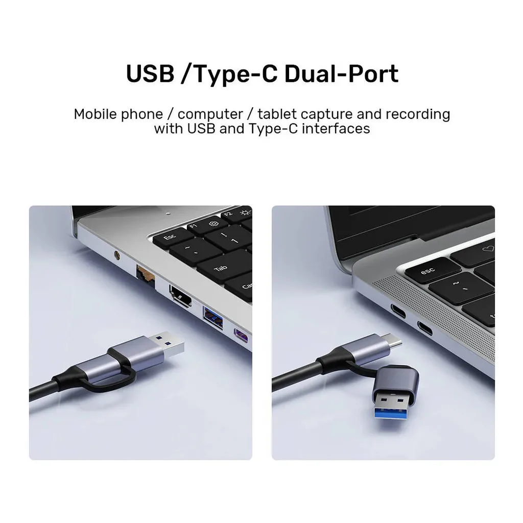Unitek V1167A HDMI to USB-C/A Capture Card, 4K30 Input and 1080p30 Output, Black - Image 5 Unitek V1167A HDMI to USB-C/A Capture Card, 4K30 Input and 1080p30 Output, Black