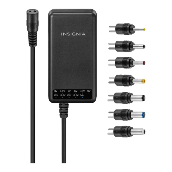 fc2aa2a0-da40-4ff7-9cfe-403becfb28ee.jpg Insignia™ - 53W Universal AC Power Adapter for Devices with Round-Pin Connections - 5 ft. Cable - Black