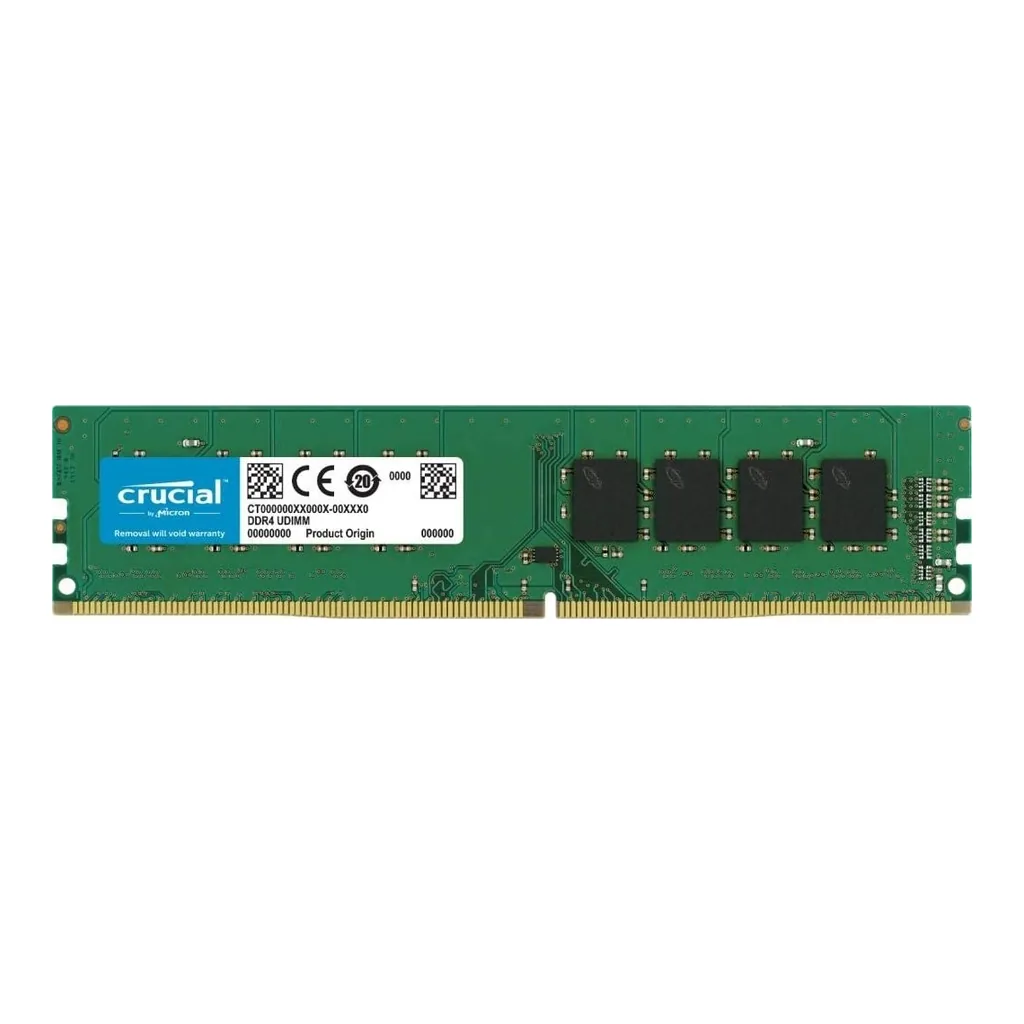 Crucial 32GB Desktop DDR4 3200 MHz UDIMM Memory Module, 22 CAS Latency, PC4-25600, Non-ECC | CT32G4DFD832A - Image 1 Crucial 32GB Desktop DDR4 3200 MHz UDIMM Memory Module, 22 CAS Latency, PC4-25600, Non-ECC | CT32G4DFD832A - Image 1