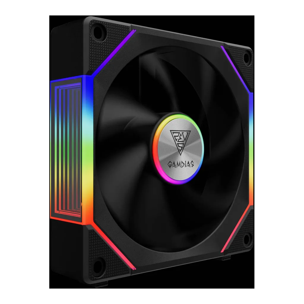 GAMDIAS Aeolus P2-1203 Cooling Fan, Black - Image 3 GAMDIAS Aeolus P2-1203 Cooling Fan, Black