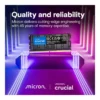 Crucial DDR5 CSODIMM Laptop Memory, 64GB (2x 32 GB) Capacity, 6400 MHz Memory Speed, CL52 CAS Latency, 262-Pin SO-DIMM, Unbuffered DIMM Type, Black | CT2K32G64C52CS5 - Image 7 Crucial DDR5 CSODIMM Laptop Memory, 64GB (2x 32 GB) Capacity, 6400 MHz Memory Speed, CL52 CAS Latency, 262-Pin SO-DIMM, Unbuffered DIMM Type, Black | CT2K32G64C52CS5 - Image 7