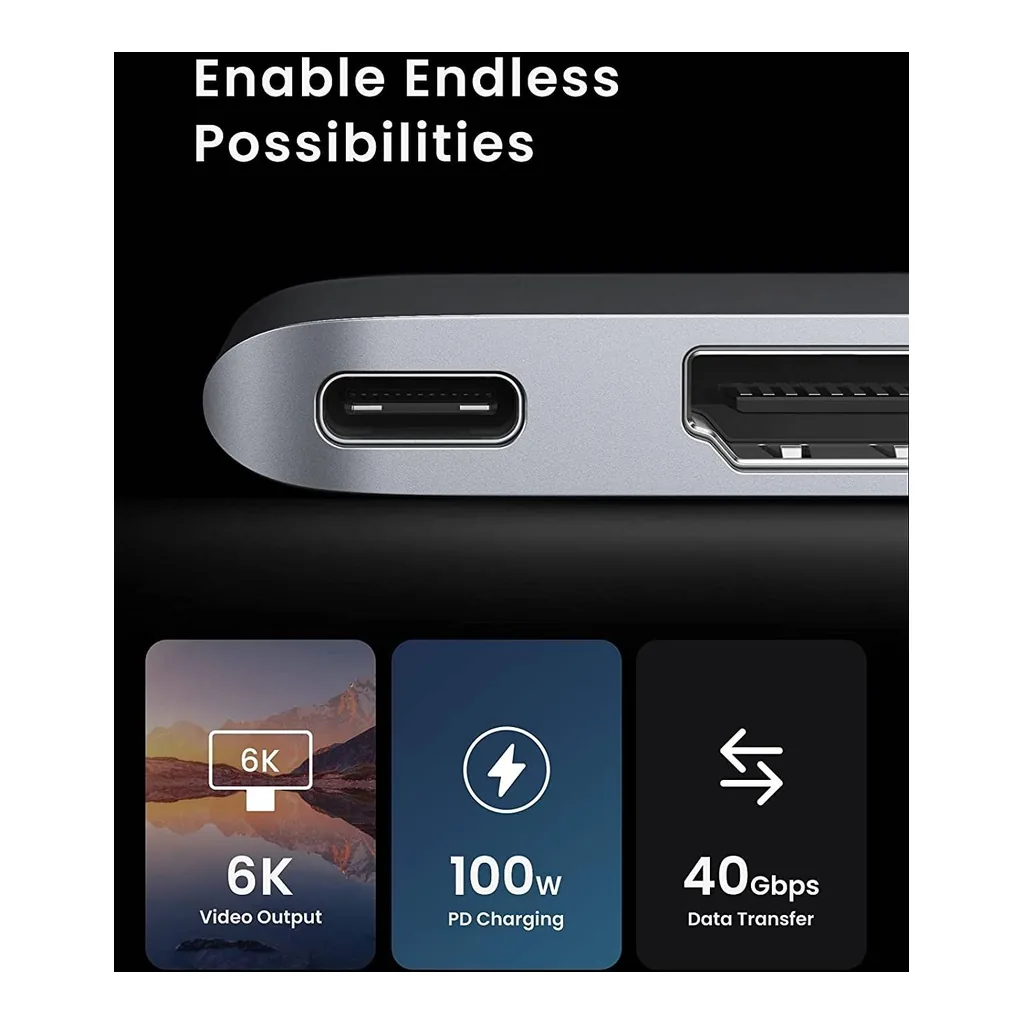feec90f46bdbe06b20161c3d52ab8975-hi.jpg UGREEN USB Hub 6-In-2 USB C Hub Adapter with 4K HDMI for MacBook Pro 2022 5Gbps Superspeed Data Sync, Thunderbolt 3USB-C, SD TF Card Reader, 2*USB 3.0 Compatible for MacBook Pro/Air M1, Silver | 80856