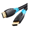ff32fb6c75ae9de03a76955d490f4aed-hi.jpg Vention 4K HDMI Round Cable, 1080P High Definition, With Ethernet and 3D Support, 1.5 Meter Length, Gold Plated, Black