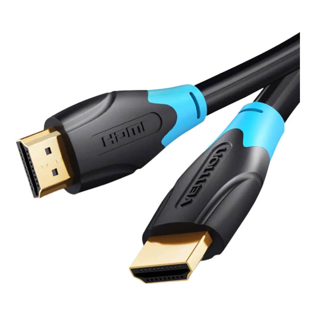 ff32fb6c75ae9de03a76955d490f4aed-hi.jpg Vention 4K HDMI Round Cable, 1080P High Definition, With Ethernet and 3D Support, 1.5 Meter Length, Gold Plated, Black