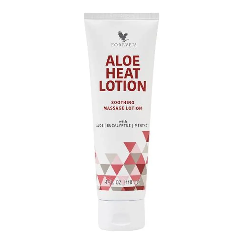 Forever Living aloe heat lotion Forever Living aloe heat lotion — US product packaging on a white background