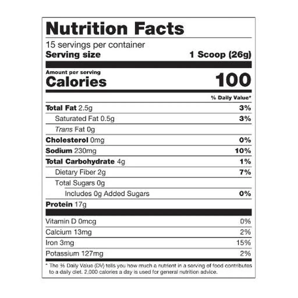 Forever Plant Protein™ 656 — official US Nutrition Facts label Forever Plant Protein™, manufacturer code 656, official US Nutrition Facts label
