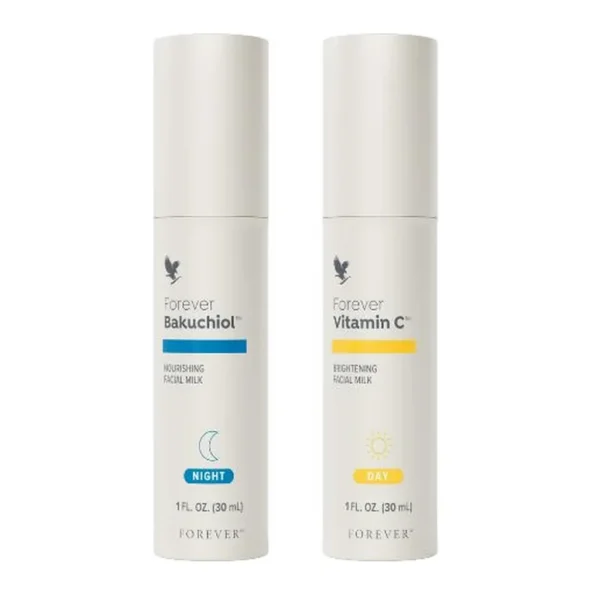 Forever Living forever vitamin c and forever bakuchiol duo Forever Living forever vitamin c and forever bakuchiol duo — US product packaging on a white background