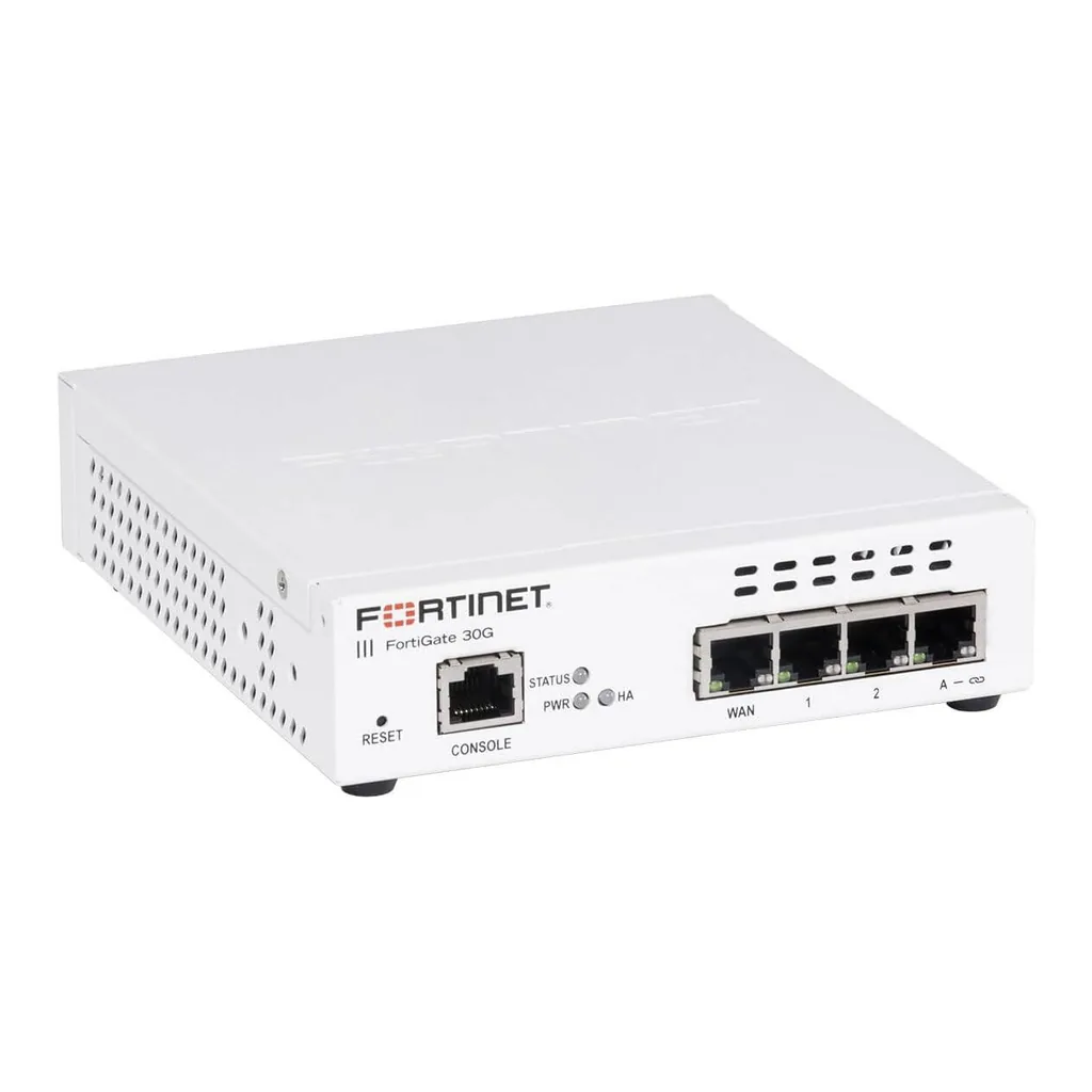 Fortinet FortiGate-30G Firewall, Network Security Appliance, 800Mbps IPS, 500Mbps Threat Protection, 1 Year FortiGuard Unified Threat Protection (UTP) and FortiCare Premium, White | FG-30G-BDL-950-12 – Gallery image 2 Fortinet FortiGate-30G Firewall, Network Security Appliance, 800Mbps IPS, 500Mbps Threat Protection, 1 Year FortiGuard Unified Threat Protection (UTP) and FortiCare Premium, White | FG-30G-BDL-950-12 – Gallery image 2