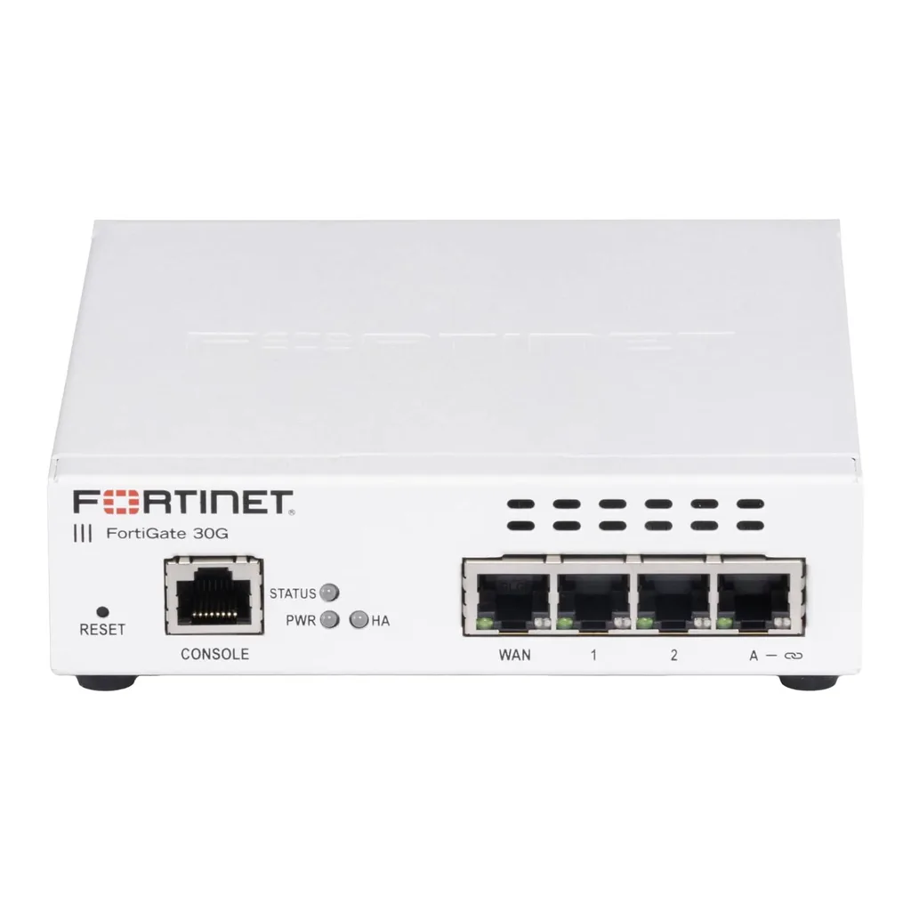 Fortinet FortiGate-30G Firewall, Network Security Appliance, 800Mbps IPS, 500Mbps Threat Protection, 1 Year FortiGuard Unified Threat Protection (UTP) and FortiCare Premium, White | FG-30G-BDL-950-12 – Gallery image 3 Fortinet FortiGate-30G Firewall, Network Security Appliance, 800Mbps IPS, 500Mbps Threat Protection, 1 Year FortiGuard Unified Threat Protection (UTP) and FortiCare Premium, White | FG-30G-BDL-950-12 – Gallery image 3
