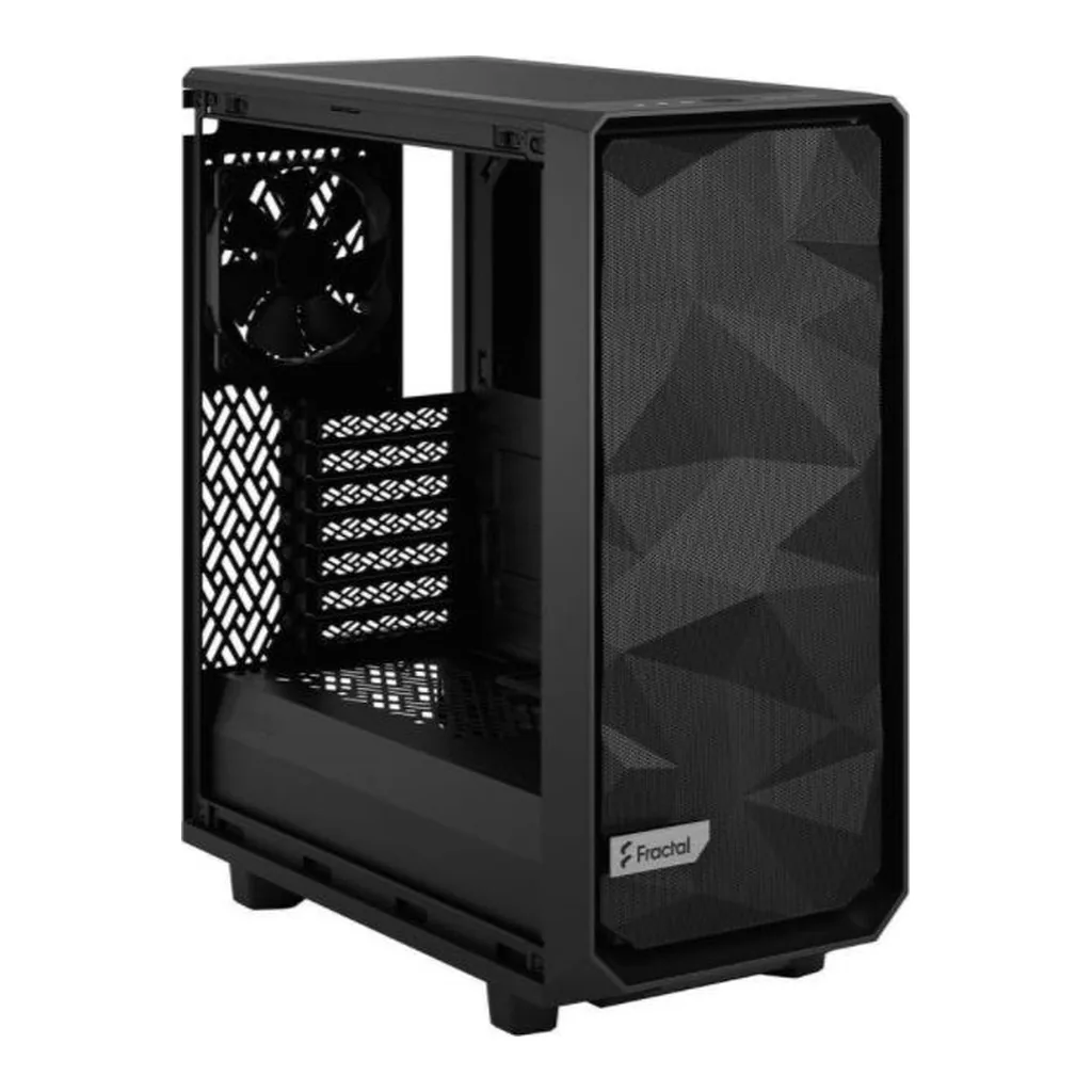 Fractal Design Meshify 2 Compact Black ATX Computer Case, Flexible High-Airflow, Dark Tinted Tempered Glass, Window Mid Tower | FD-C-MES2C-02 – Gallery image 5 Fractal Design Meshify 2 Compact Black ATX Computer Case, Flexible High-Airflow, Dark Tinted Tempered Glass, Window Mid Tower | FD-C-MES2C-02 – Gallery image 5