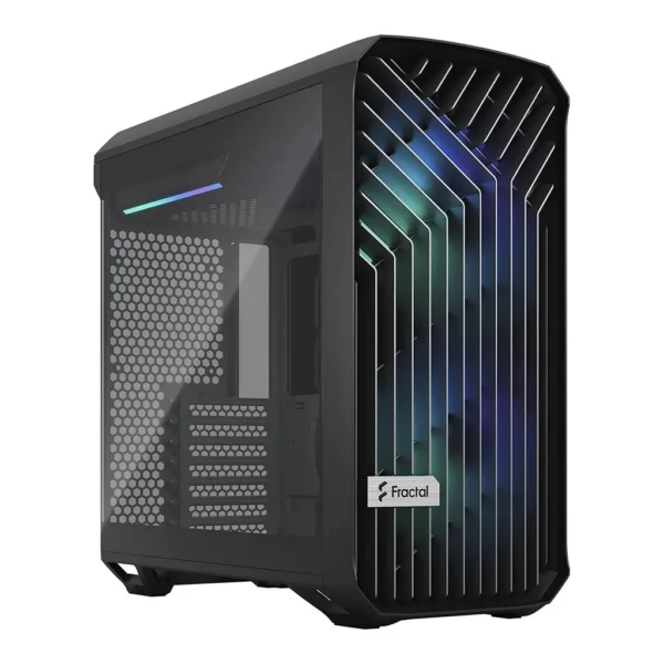 Fractal Design Torrent Compact ATX Mid Tower Case, Steel / Tempered Glass, 7 Expansion Slots, Up to 360mm Radiator Support, 3x 120mm Fan, 3x 2.5" Drive Bays, RGB Black TG Light | FD-C-TOR1C-02 – Main image Fractal Design Torrent Compact ATX Mid Tower Case, Steel / Tempered Glass, 7 Expansion Slots, Up to 360mm Radiator Support, 3x 120mm Fan, 3x 2.5" Drive Bays, RGB Black TG Light | FD-C-TOR1C-02 – Main image