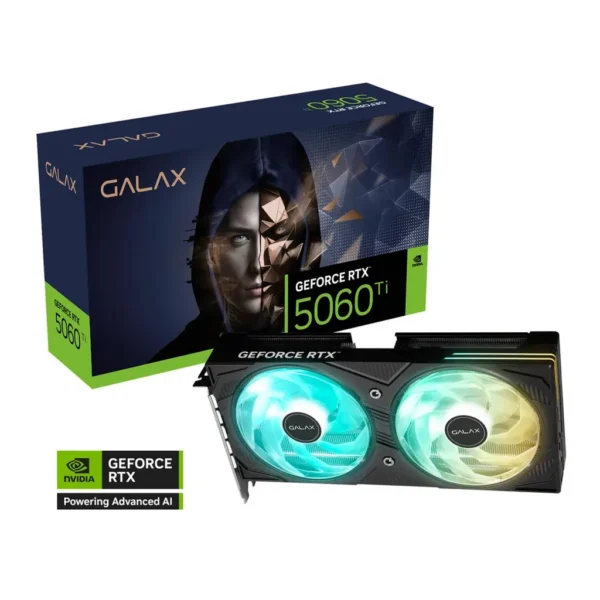 Galax GeForce RTX 5060 Ti EX Graphics Card, 8GB GDDR7 128-bit Memory, 2617 MHz Boost Clock, 28Gbps Memory Speed, 4608 CUDA Cores, PCI-Express 5.0 | 56 – Main image Galax GeForce RTX 5060 Ti EX Graphics Card, 8GB GDDR7 128-bit Memory, 2617 MHz Boost Clock, 28Gbps Memory Speed, 4608 CUDA Cores, PCI-Express 5.0 | 56 – Main image