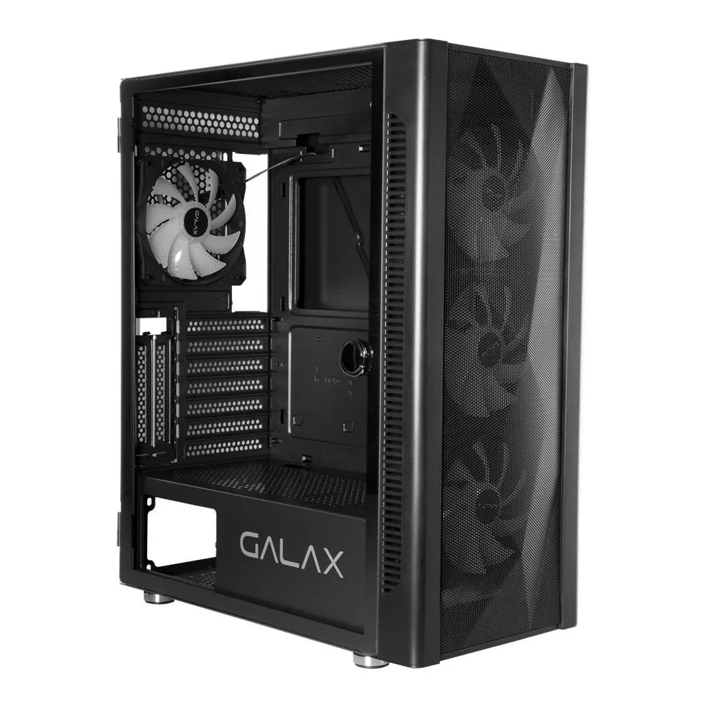 GALAX REVOLUTION-06 ALLSYNC Mid Tower ATX PC Case Tempered Glass Side Panel Remote Customization Peak Airflow Fits Up to 6*120mm Fans 360mm Radiators USB 3 0/2 0 HD Audio Back CGG6AGBA4AA – Gallery image 4 GALAX REVOLUTION-06 ALLSYNC Mid Tower ATX PC Case Tempered Glass Side Panel Remote Customization Peak Airflow Fits Up to 6*120mm Fans 360mm Radiators USB 3 0/2 0 HD Audio Back CGG6AGBA4AA – Gallery image 4
