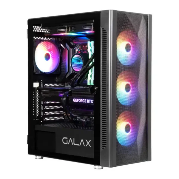 GALAX REVOLUTION-06 ALLSYNC Mid Tower ATX PC Case Tempered Glass Side Panel Remote Customization Peak Airflow Fits Up to 6*120mm Fans 360mm Radiators USB 3 0/2 0 HD Audio Back CGG6AGBA4AA – Main image GALAX REVOLUTION-06 ALLSYNC Mid Tower ATX PC Case Tempered Glass Side Panel Remote Customization Peak Airflow Fits Up to 6*120mm Fans 360mm Radiators USB 3 0/2 0 HD Audio Back CGG6AGBA4AA – Main image