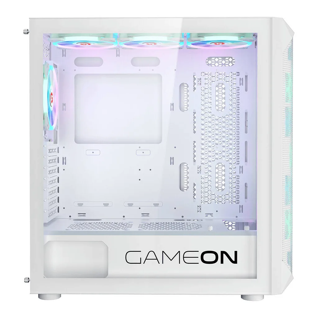 GAMEON Emperor Arctic I Series Mid Tower Gaming Case, 7x 120mm Pre-Installed aRGB Fans, Up to 360mm Radiator & 9x Fan Support, 0.8mm Tempered Glass + SPCC Materials, White | GO-EMPERORI-A – Gallery image 4 GAMEON Emperor Arctic I Series Mid Tower Gaming Case, 7x 120mm Pre-Installed aRGB Fans, Up to 360mm Radiator & 9x Fan Support, 0.8mm Tempered Glass + SPCC Materials, White | GO-EMPERORI-A – Gallery image 4