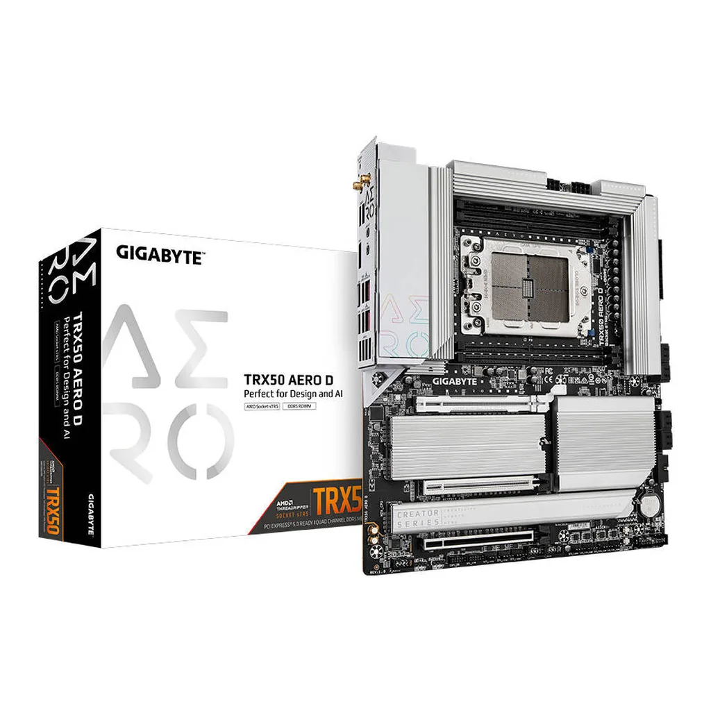 GIGABYTE AERO D DDR5 TRX50 E-ATX Motherbord with AMD Ryzen Threadripper 7980X 64-Core sTR5 Processor Ultimate Power Duo Bundle, sTR5 , 5.1GHz Max Turbo Freq, Wi-Fi 7 / Bluetooth 5.3 | 2.5 & 10 GbE – Gallery image 1 GIGABYTE AERO D DDR5 TRX50 E-ATX Motherbord with AMD Ryzen Threadripper 7980X 64-Core sTR5 Processor Ultimate Power Duo Bundle, sTR5 , 5.1GHz Max Turbo Freq, Wi-Fi 7 / Bluetooth 5.3 | 2.5 & 10 GbE – Gallery image 1