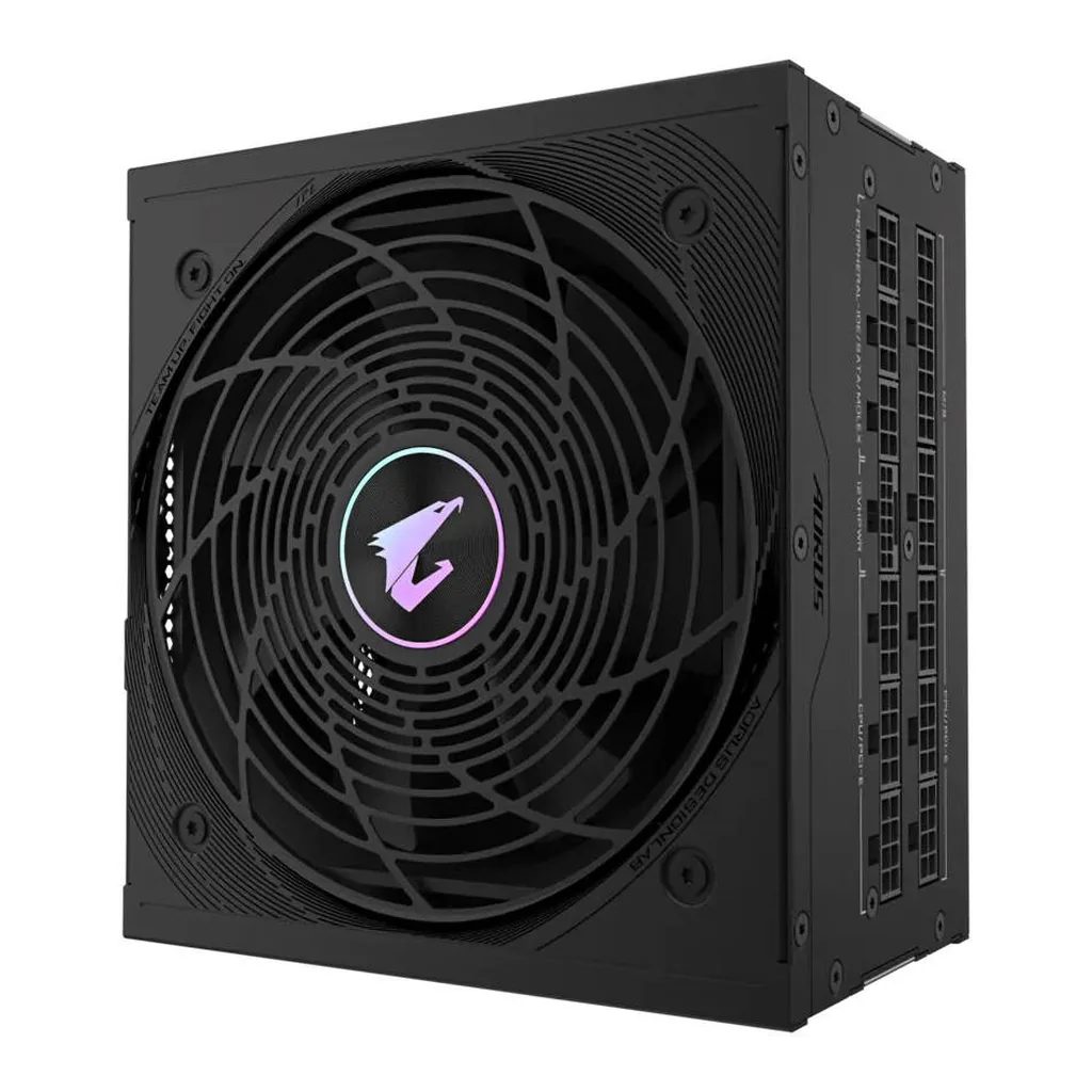 GIGABYTE AORUS ELITE P850W 80+ Platinum Modular PCIe 5.0 Power Supply, Intel Form Factor ATX 12V v3.0, 850W Capacity, 120mm FDB Fan, 60-50 Hz Input Frequency, Black | GP-AE850PM-PG5 – Main image GIGABYTE AORUS ELITE P850W 80+ Platinum Modular PCIe 5.0 Power Supply, Intel Form Factor ATX 12V v3.0, 850W Capacity, 120mm FDB Fan, 60-50 Hz Input Frequency, Black | GP-AE850PM-PG5 – Main image