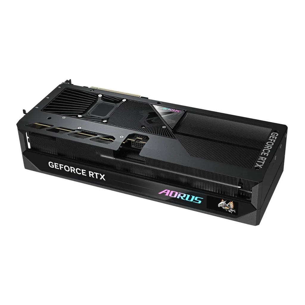 GIGABYTE AORUS GeForce RTX 5080 MASTER Graphics Card, 16GB GDDR7 256-Bit Memory, 2805 MHz Core Clock, 30 Gbps Memory Speed, PCI-Express 5.0 | GV-N5080 – Gallery image 4 GIGABYTE AORUS GeForce RTX 5080 MASTER Graphics Card, 16GB GDDR7 256-Bit Memory, 2805 MHz Core Clock, 30 Gbps Memory Speed, PCI-Express 5.0 | GV-N5080 – Gallery image 4