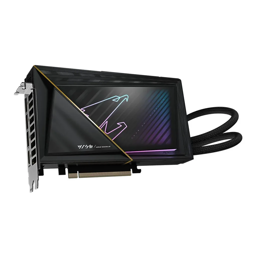 GIGABYTE AORUS GeForce RTX 5080 XTREME WATERFORCE Graphics Card, 16GB GDDR7 256-Bit Memory, 2805 MHz Core Clock, 30 Gbps Memory Speed, 10752 CUDA Core – Gallery image 7 GIGABYTE AORUS GeForce RTX 5080 XTREME WATERFORCE Graphics Card, 16GB GDDR7 256-Bit Memory, 2805 MHz Core Clock, 30 Gbps Memory Speed, 10752 CUDA Core – Gallery image 7
