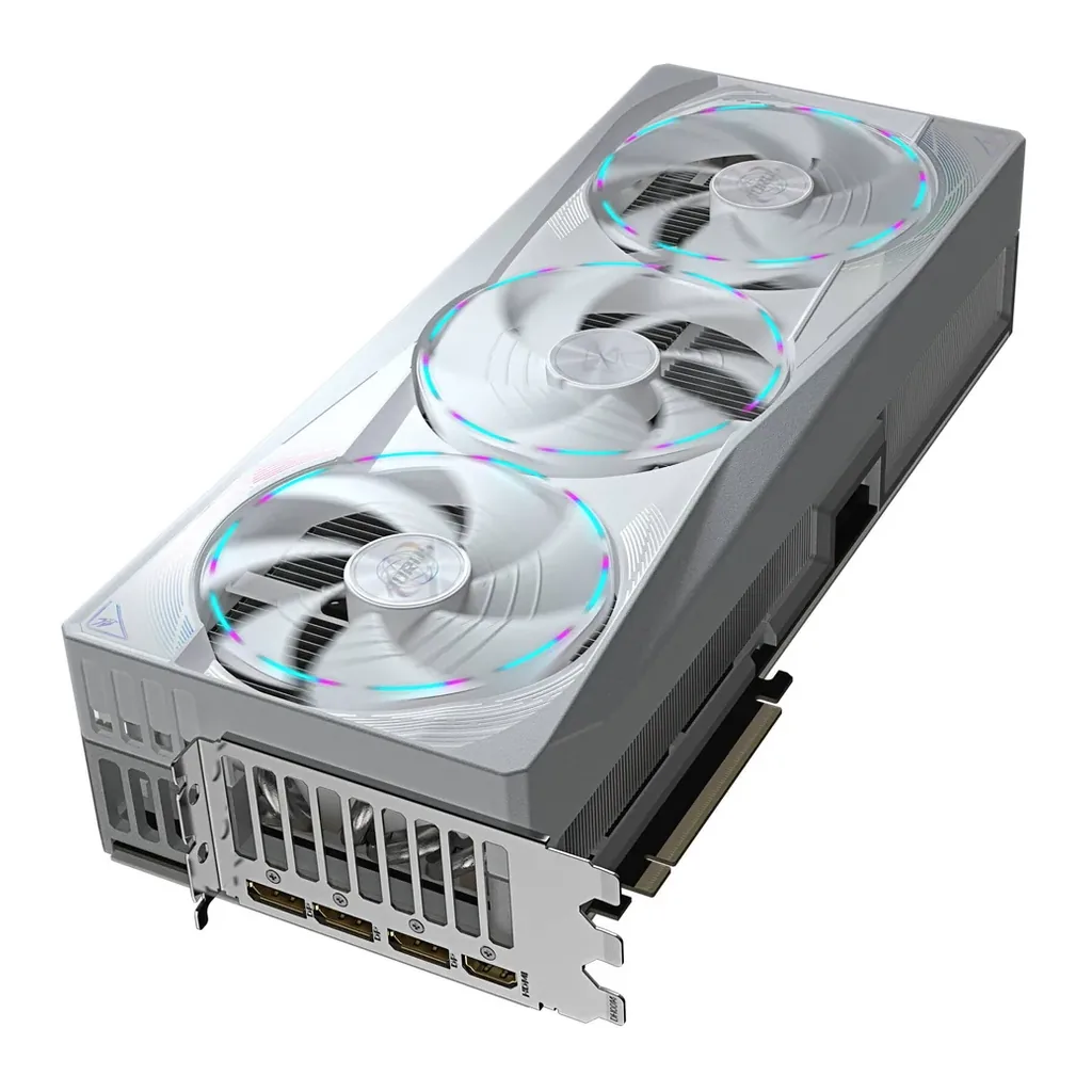 GIGABYTE AORUS GeForce RTX 5090 Master Ice Graphics Card, 32GB GDDR7 512-Bit Memory, 2655 MHz Boost Clock, 21760 CUDA Cores. 28 Gbps Memory Speed, PCI – Gallery image 3 GIGABYTE AORUS GeForce RTX 5090 Master Ice Graphics Card, 32GB GDDR7 512-Bit Memory, 2655 MHz Boost Clock, 21760 CUDA Cores. 28 Gbps Memory Speed, PCI – Gallery image 3