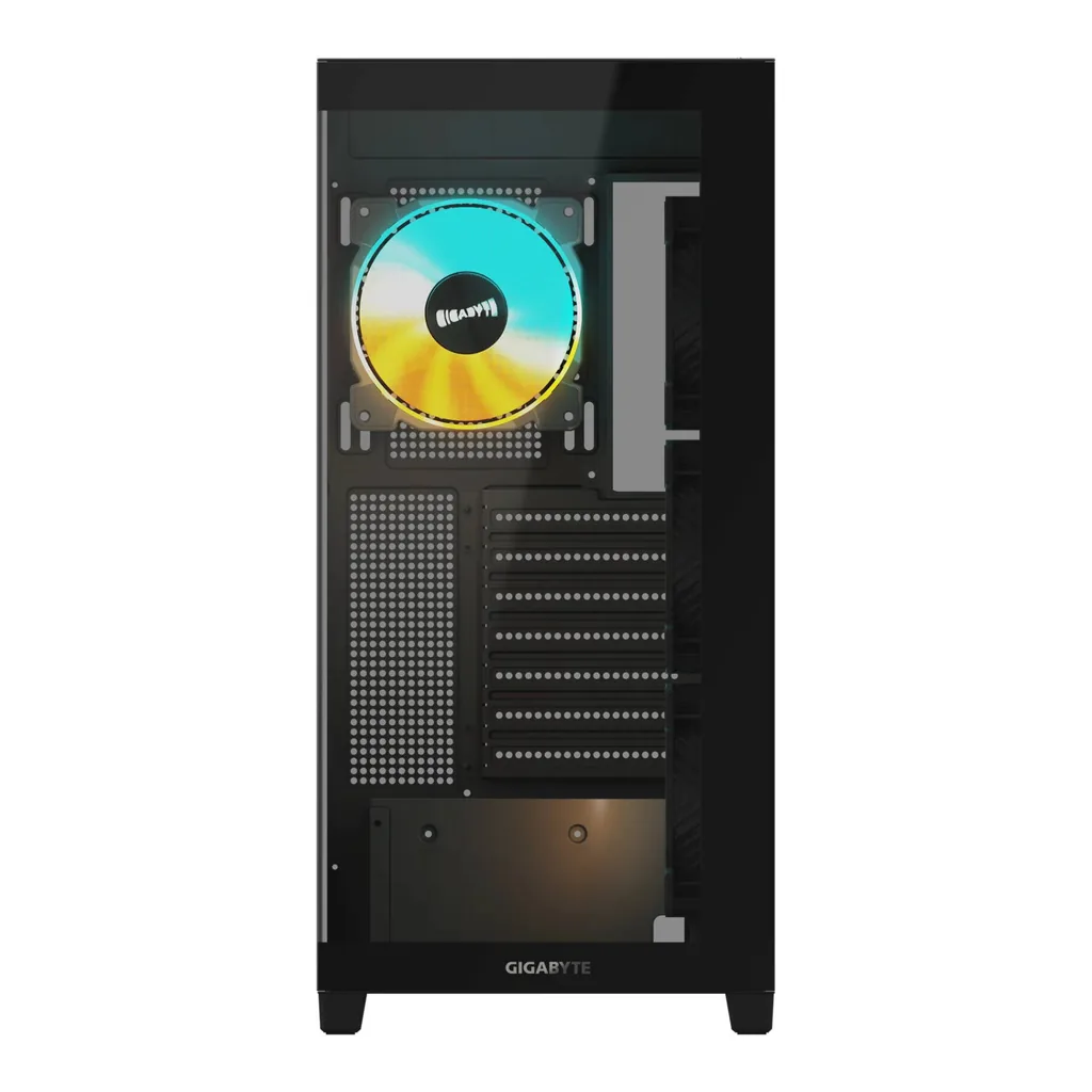 GIGABYTE C500 ATX Computer Case, 410MM/BL ST ATX GPU, Mid Tower Form Factor, RGB Lighting, 3.5" Drive Support, Pre-installed Fan, Built-In Cable Management, Black | C500P-ST-ATX – Gallery image 1 GIGABYTE C500 ATX Computer Case, 410MM/BL ST ATX GPU, Mid Tower Form Factor, RGB Lighting, 3.5" Drive Support, Pre-installed Fan, Built-In Cable Management, Black | C500P-ST-ATX – Gallery image 1