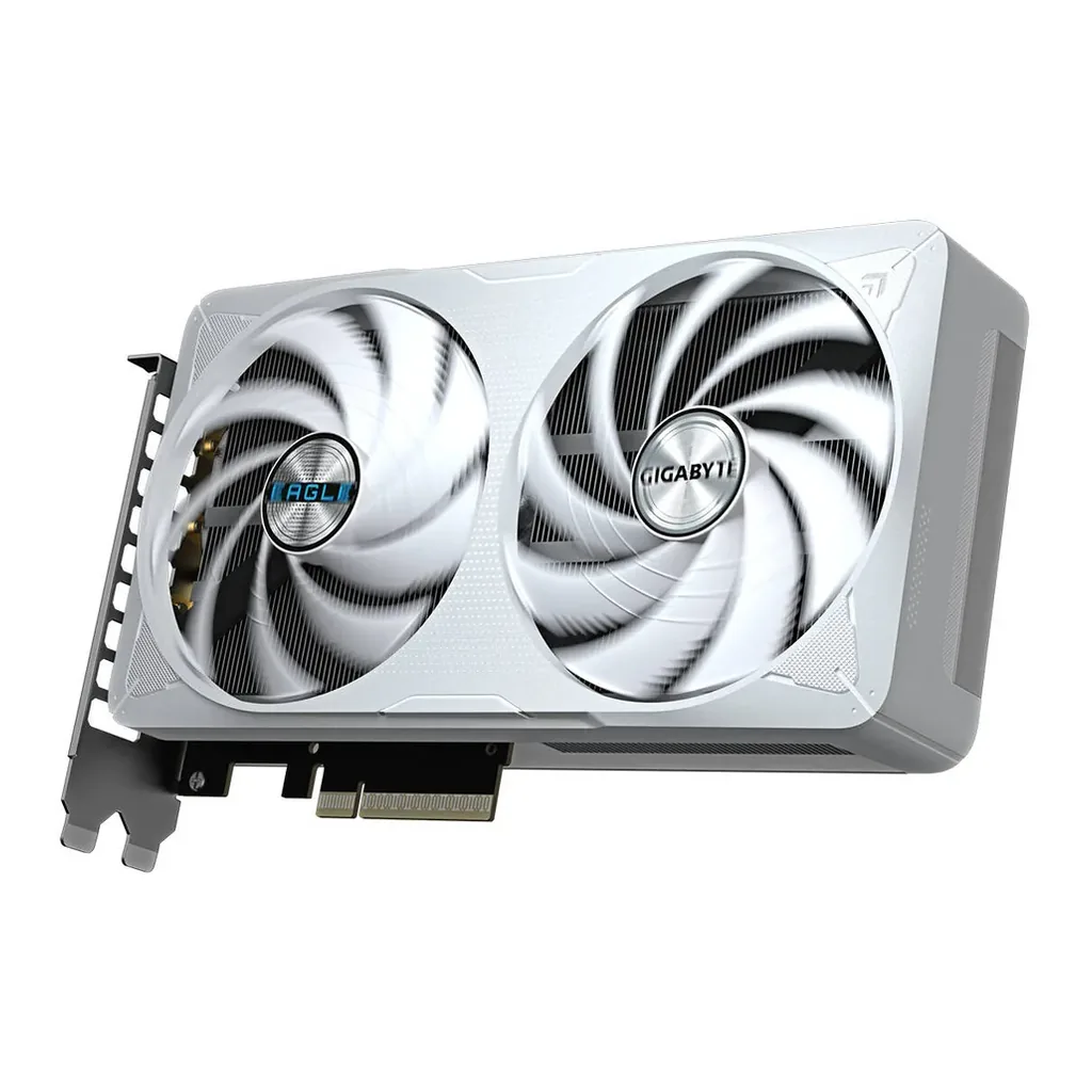 GIGABYTE GeForce RTX 5060 Ti EAGLE OC ICE Graphics Card, 16GB GDDR7 128-Bit Memory, 2617 MHz Core Clock, 28 Gbps Memory Clock, PCI-Express 5.0, White – Gallery image 7 GIGABYTE GeForce RTX 5060 Ti EAGLE OC ICE Graphics Card, 16GB GDDR7 128-Bit Memory, 2617 MHz Core Clock, 28 Gbps Memory Clock, PCI-Express 5.0, White – Gallery image 7