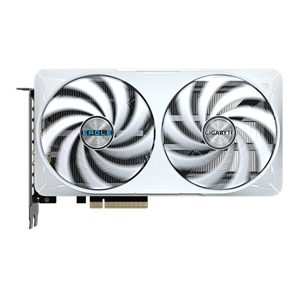 GIGABYTE GeForce RTX 5060 Ti EAGLE OC ICE Graphics Card, 8GB GDDR7 128-Bit, 2617 MHz Core Clock, 28 Gbps Memory Speed, PCI Express 5.0, White | GV-N50 – Gallery image 2 GIGABYTE GeForce RTX 5060 Ti EAGLE OC ICE Graphics Card, 8GB GDDR7 128-Bit, 2617 MHz Core Clock, 28 Gbps Memory Speed, PCI Express 5.0, White | GV-N50 – Gallery image 2