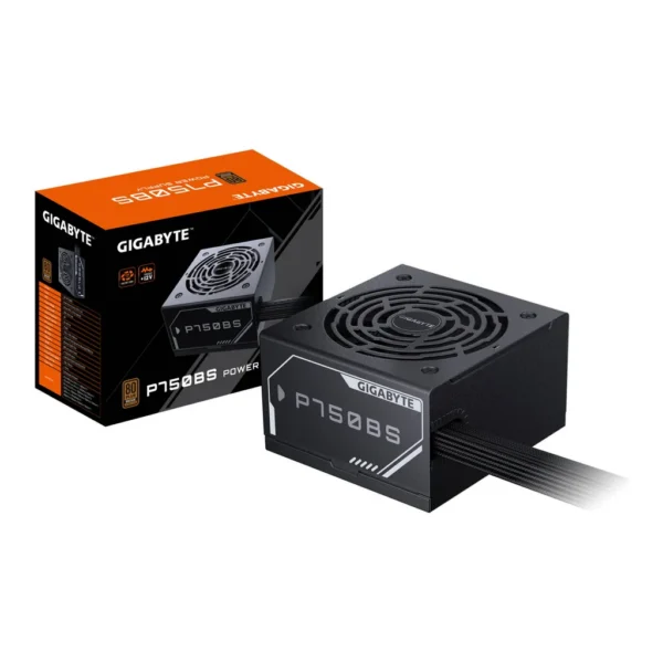 GIGABYTE GP-P750BS Non-Modular Power Supply, 80 Plus Bronze Efficiency, 120mm Silent Fluid Dynamic Bearing Fan, Active PFC, ATX 12V, Single +12V Rail, Black | GP-P750BS – Main image GIGABYTE GP-P750BS Non-Modular Power Supply, 80 Plus Bronze Efficiency, 120mm Silent Fluid Dynamic Bearing Fan, Active PFC, ATX 12V, Single +12V Rail, Black | GP-P750BS – Main image