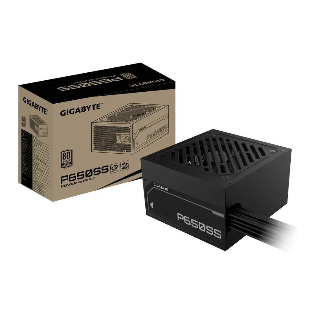 GIGABYTE P650SS Non Modular Power Supply, 650W Power, 80 Plus Silver Efficiency, 120mm Fluid Dynamic Bearing Fan, Intel ATX 3.0 Standard, 0.9 Active PFC, Black | GP-P650SS – Gallery image 6 GIGABYTE P650SS Non Modular Power Supply, 650W Power, 80 Plus Silver Efficiency, 120mm Fluid Dynamic Bearing Fan, Intel ATX 3.0 Standard, 0.9 Active PFC, Black | GP-P650SS – Gallery image 6
