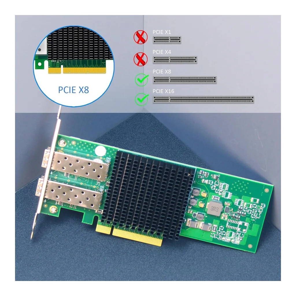 GLOTRENDS ST7443 2-Port 25Gb SFP28 Network Card (Ethernet PCIE NIC) with Broadcom BCM57414 Controller, PCIe 3.0 X8 Interface, Support RDMA (RoCE v1/v2), Not Infiniband RDMA | ST7443 – Gallery image 5 GLOTRENDS ST7443 2-Port 25Gb SFP28 Network Card (Ethernet PCIE NIC) with Broadcom BCM57414 Controller, PCIe 3.0 X8 Interface, Support RDMA (RoCE v1/v2), Not Infiniband RDMA | ST7443 – Gallery image 5