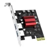 GLOTRENDS U3044AC 4-Port PCIe USB Expansion Card, 2x USB-C & 2x USB-A, USB 3.2 Gen 1, for Windows & Linux | U3044AC – Main image GLOTRENDS U3044AC 4-Port PCIe USB Expansion Card, 2x USB-C & 2x USB-A, USB 3.2 Gen 1, for Windows & Linux | U3044AC – Main image