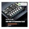 GLOTRENDS U3057 7-Port PCIe USB Expansion Card, USB 3.2 Gen 1, 7x USB-A Ports for Windows & Linux | U3057 – Gallery image 3 GLOTRENDS U3057 7-Port PCIe USB Expansion Card, USB 3.2 Gen 1, 7x USB-A Ports for Windows & Linux | U3057 – Gallery image 3